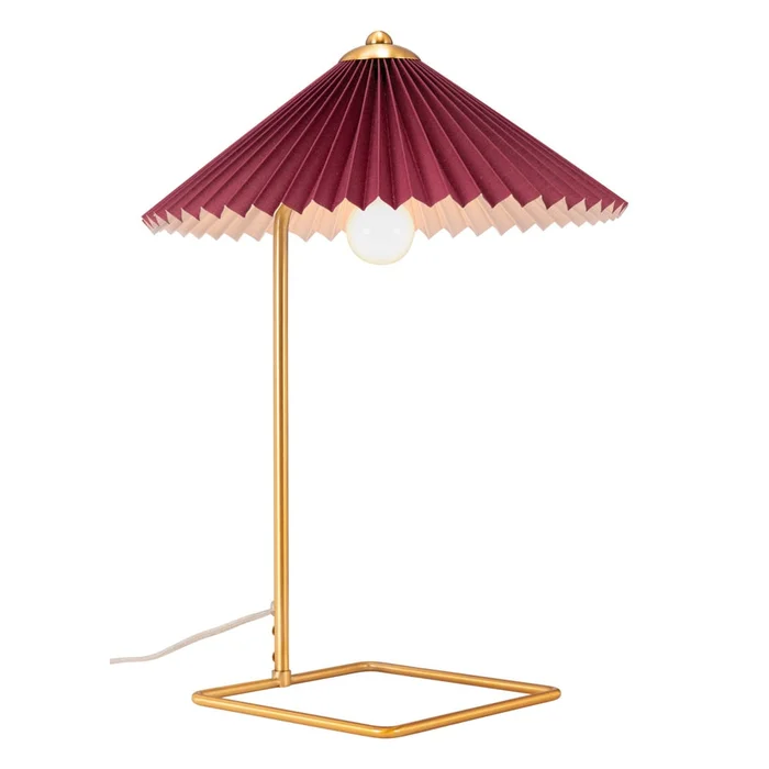 Zuo Modern – Charo Table Lamp Red & Gold – 56137