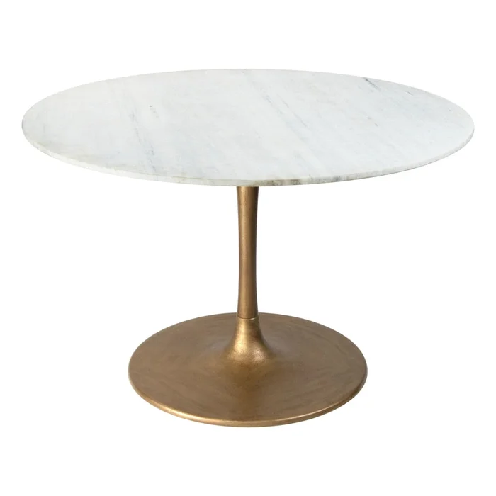 Zuo Modern – Ithaca Dining Table White & Gold – 101845