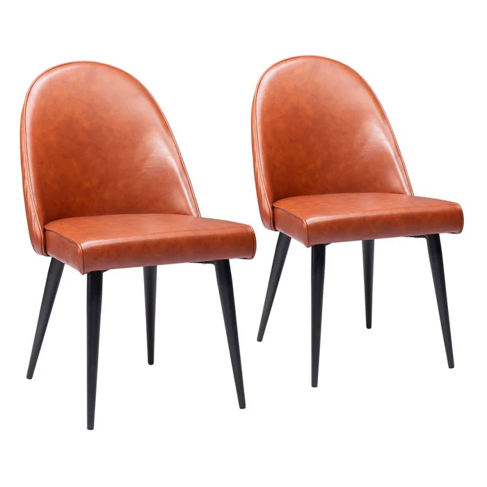 Zuo Modern – Silloth Armless Dining Chair (Set of 2) Brown – 110119