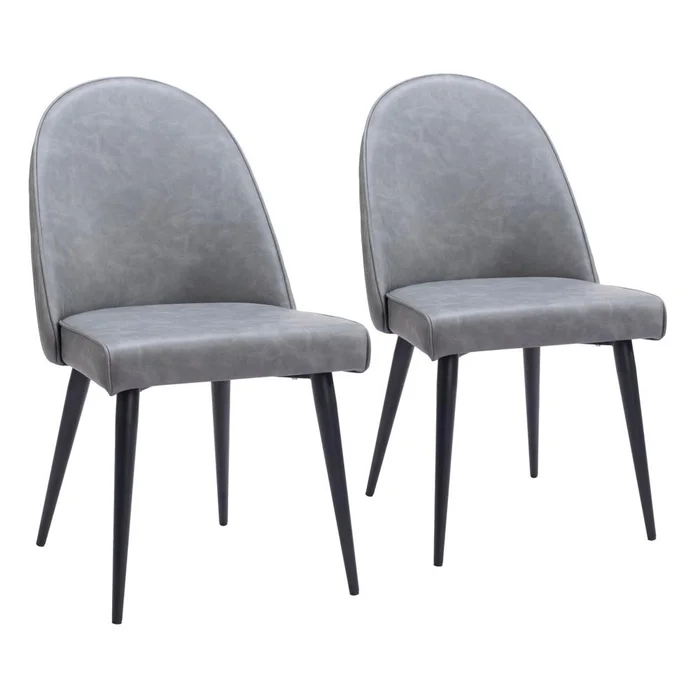 Zuo Modern – Silloth Armless Dining Chair (Set of 2) Gray – 110118