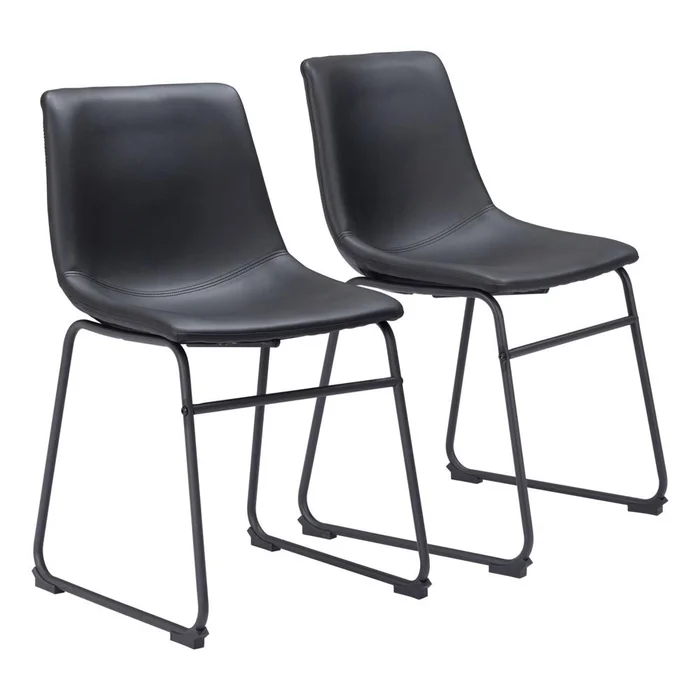 Zuo Modern – Smart Dining Chair (Set of 2) Black – 109648
