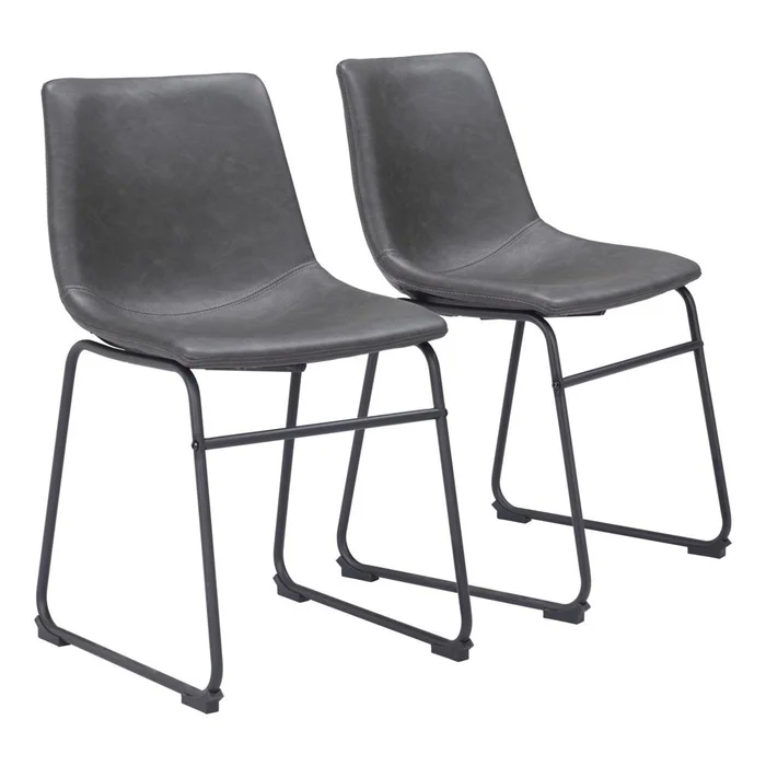 Zuo Modern – Smart Dining Chair (Set of 2) Charcoal – 101995
